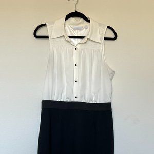 New York & Company Collared Short Sleeve Dress